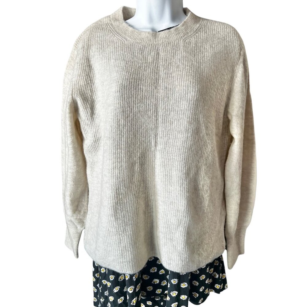 Banana Republic Womens Beige Ribbed Knit Sweater Medium - Picture 7 of 12